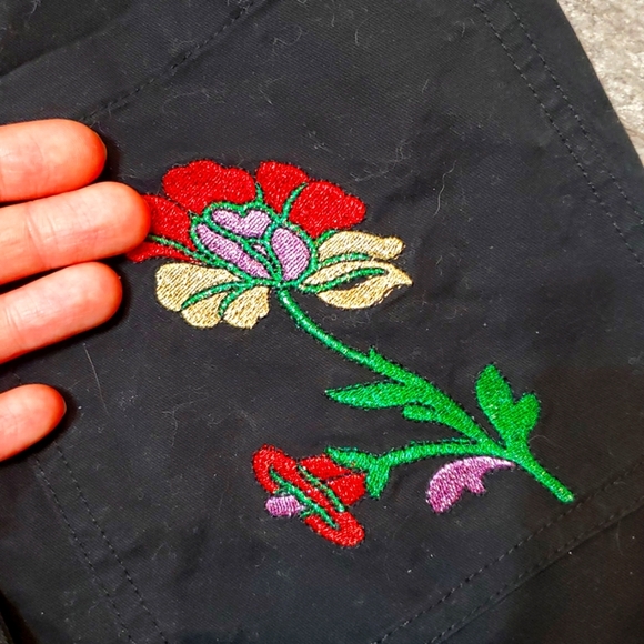 Desigual Black Embellished Black Jacket. Print, Beads, Sequins, Embroidery. M. - Picture 9 of 16